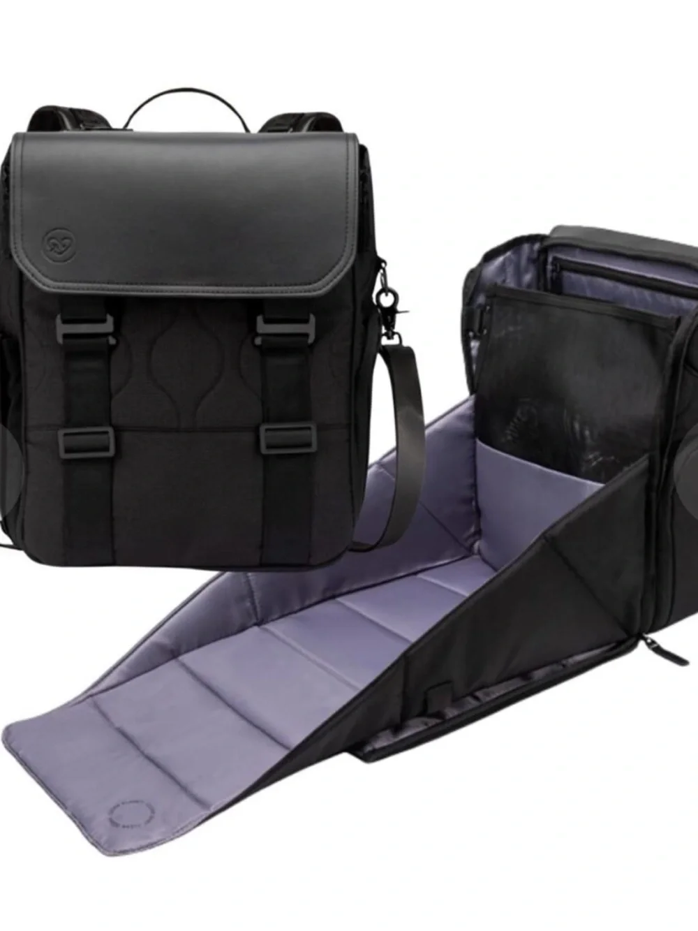 Willow Black Diaper Bag / Backpack